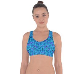 Blue In Bloom On Fauna A Joy For The Soul Decorative Cross String Back Sports Bra