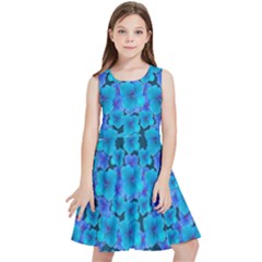 Blue In Bloom On Fauna A Joy For The Soul Decorative Kids  Skater Dress by pepitasart