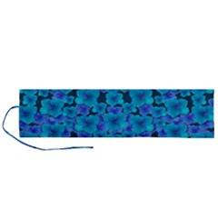 Blue In Bloom On Fauna A Joy For The Soul Decorative Roll Up Canvas Pencil Holder (l) by pepitasart