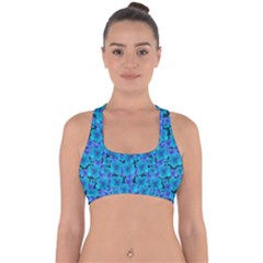 Blue In Bloom On Fauna A Joy For The Soul Decorative Cross Back Hipster Bikini Top 