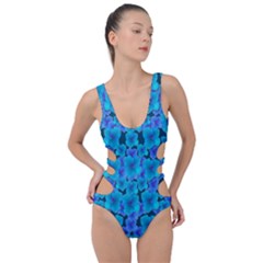 Blue In Bloom On Fauna A Joy For The Soul Decorative Side Cut Out Swimsuit