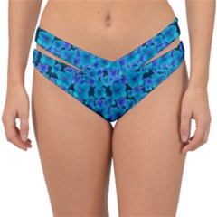 Blue In Bloom On Fauna A Joy For The Soul Decorative Double Strap Halter Bikini Bottom