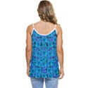 Blue In Bloom On Fauna A Joy For The Soul Decorative Casual Spaghetti Strap Chiffon Top View4