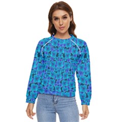 Blue In Bloom On Fauna A Joy For The Soul Decorative Women s Long Sleeve Raglan Tee