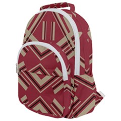 Abstract Pattern Geometric Backgrounds   Rounded Multi Pocket Backpack by Eskimos