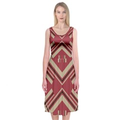 Abstract Pattern Geometric Backgrounds   Midi Sleeveless Dress by Eskimos