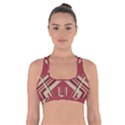 Abstract pattern geometric backgrounds   Cross Back Sports Bra View1