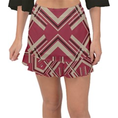 Abstract Pattern Geometric Backgrounds   Fishtail Mini Chiffon Skirt by Eskimos