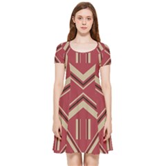 Abstract Pattern Geometric Backgrounds   Inside Out Cap Sleeve Dress