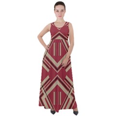 Abstract Pattern Geometric Backgrounds   Empire Waist Velour Maxi Dress by Eskimos