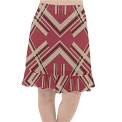 Abstract Pattern Geometric Backgrounds   Fishtail Chiffon Skirt by Eskimos