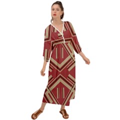 Abstract Pattern Geometric Backgrounds   Grecian Style  Maxi Dress by Eskimos