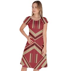 Abstract Pattern Geometric Backgrounds   Classic Short Sleeve Dress