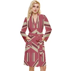 Abstract Pattern Geometric Backgrounds   Long Sleeve Velour Robe