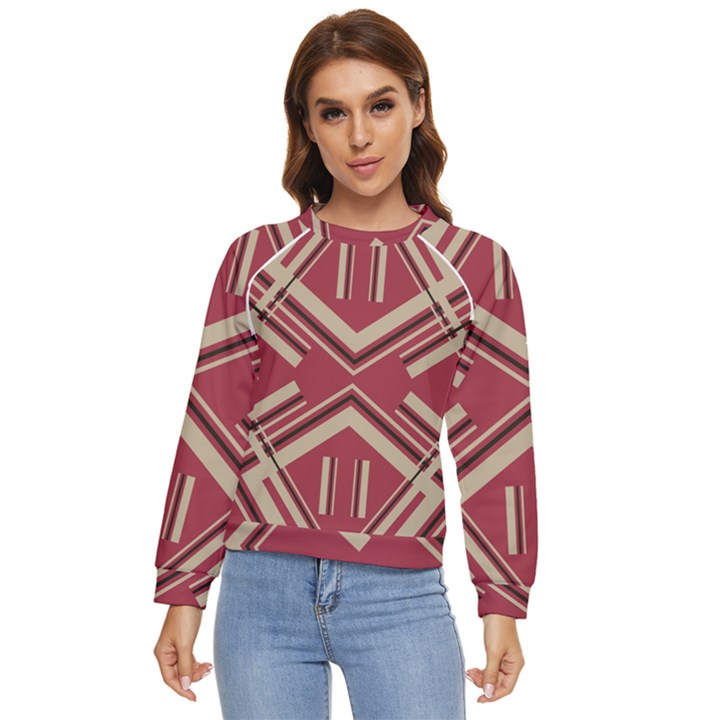 Abstract pattern geometric backgrounds   Women s Long Sleeve Raglan Tee