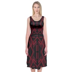 Abstract Pattern Geometric Backgrounds   Midi Sleeveless Dress by Eskimos