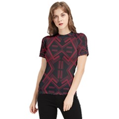 Abstract Pattern Geometric Backgrounds   Women s Short Sleeve Rash Guard