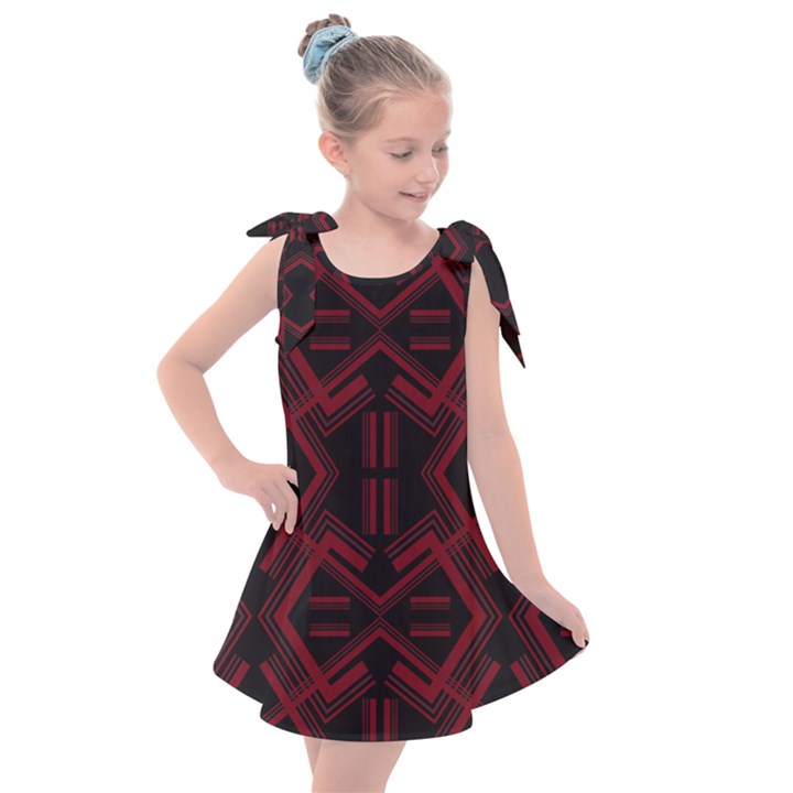 Abstract pattern geometric backgrounds   Kids  Tie Up Tunic Dress