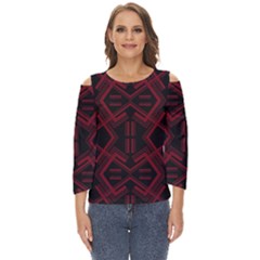 Abstract Pattern Geometric Backgrounds   Cut Out Wide Sleeve Top