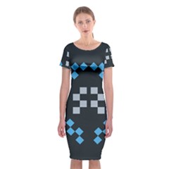 Abstract Pattern Geometric Backgrounds   Classic Short Sleeve Midi Dress by Eskimos