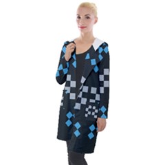 Abstract Pattern Geometric Backgrounds   Hooded Pocket Cardigan by Eskimos