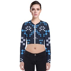 Abstract Pattern Geometric Backgrounds   Long Sleeve Zip Up Bomber Jacket by Eskimos