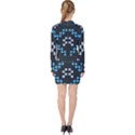 Abstract pattern geometric backgrounds   V-neck Bodycon Long Sleeve Dress View2