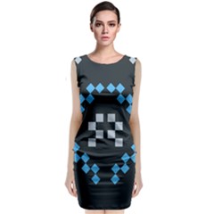 Abstract Pattern Geometric Backgrounds   Sleeveless Velvet Midi Dress by Eskimos