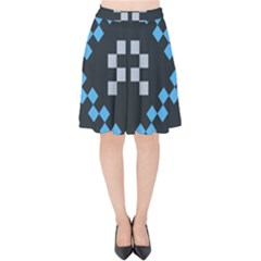 Abstract Pattern Geometric Backgrounds   Velvet High Waist Skirt by Eskimos