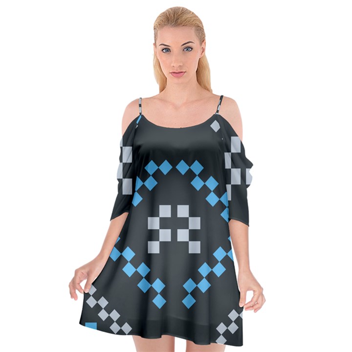 Abstract pattern geometric backgrounds   Cutout Spaghetti Strap Chiffon Dress