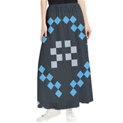 Abstract Pattern Geometric Backgrounds   Maxi Chiffon Skirt by Eskimos