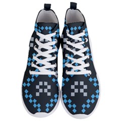 Abstract Pattern Geometric Backgrounds   Men s Lightweight High Top Sneakers by Eskimos