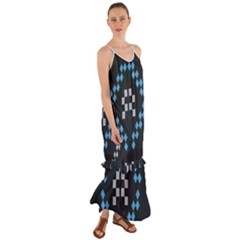 Abstract Pattern Geometric Backgrounds   Cami Maxi Ruffle Chiffon Dress by Eskimos