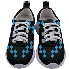 Abstract Pattern Geometric Backgrounds   Kids Athletic Shoes by Eskimos