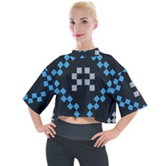 Abstract Pattern Geometric Backgrounds   Mock Neck Tee by Eskimos