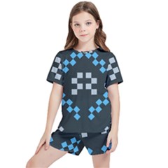 Abstract Pattern Geometric Backgrounds   Kids  Tee And Sports Shorts Set by Eskimos