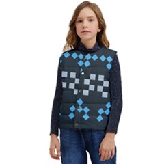 Abstract Pattern Geometric Backgrounds   Kid s Short Button Up Puffer Vest	 by Eskimos