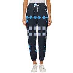 Abstract Pattern Geometric Backgrounds   Cropped Drawstring Pants