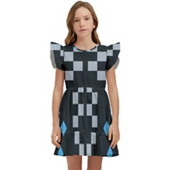 Abstract Pattern Geometric Backgrounds   Kids  Winged Sleeve Dress by Eskimos