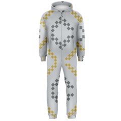 Abstract Pattern Geometric Backgrounds   Hooded Jumpsuit (men) by Eskimos