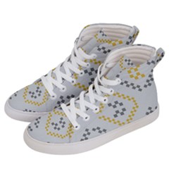 Abstract Pattern Geometric Backgrounds   Men s Hi-top Skate Sneakers by Eskimos