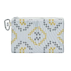 Abstract Pattern Geometric Backgrounds   Canvas Cosmetic Bag (large) by Eskimos