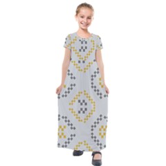 Abstract Pattern Geometric Backgrounds   Kids  Short Sleeve Maxi Dress by Eskimos