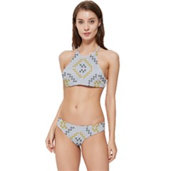 Abstract Pattern Geometric Backgrounds   Banded Triangle Bikini Set by Eskimos