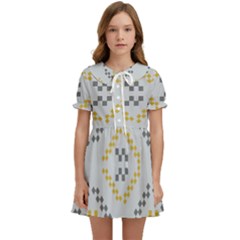 Abstract Pattern Geometric Backgrounds   Kids  Sweet Collar Dress by Eskimos