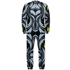 Folk Flowers Print Floral Pattern Ethnic Art Onepiece Jumpsuit (men) by Eskimos