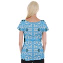 Folk flowers print Floral pattern Ethnic art Cap Sleeve Top View2