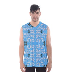 Folk Flowers Print Floral Pattern Ethnic Art Men s Basketball Tank Top by Eskimos