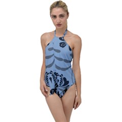 Folk Flowers Print Floral Pattern Ethnic Art Go With The Flow One Piece Swimsuit by Eskimos