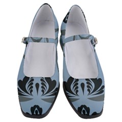 Folk Flowers Print Floral Pattern Ethnic Art Women s Mary Jane Shoes by Eskimos